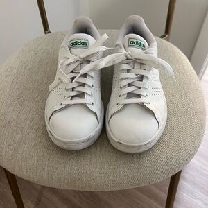 Adidas Cloudfoam White and Green Sneakers